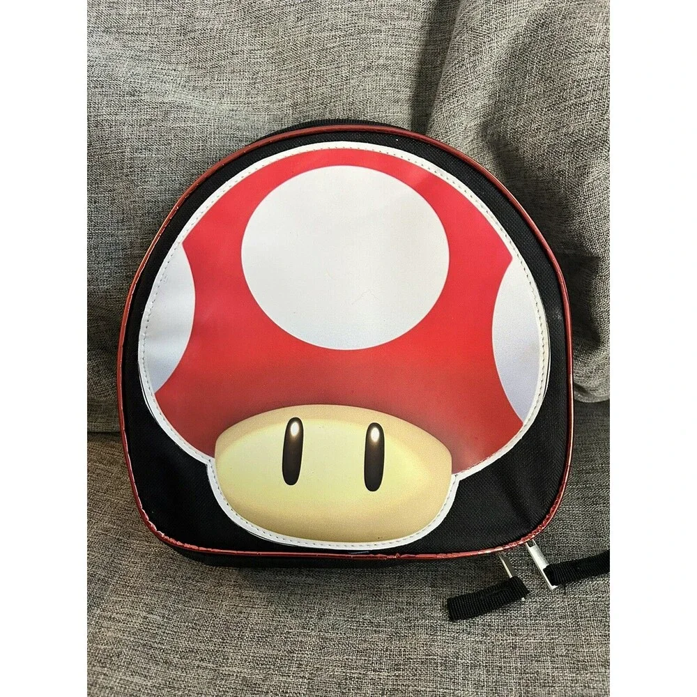 Super Mario Bros Mushroom Lunch Box CultureFly Nintendo Red And Black